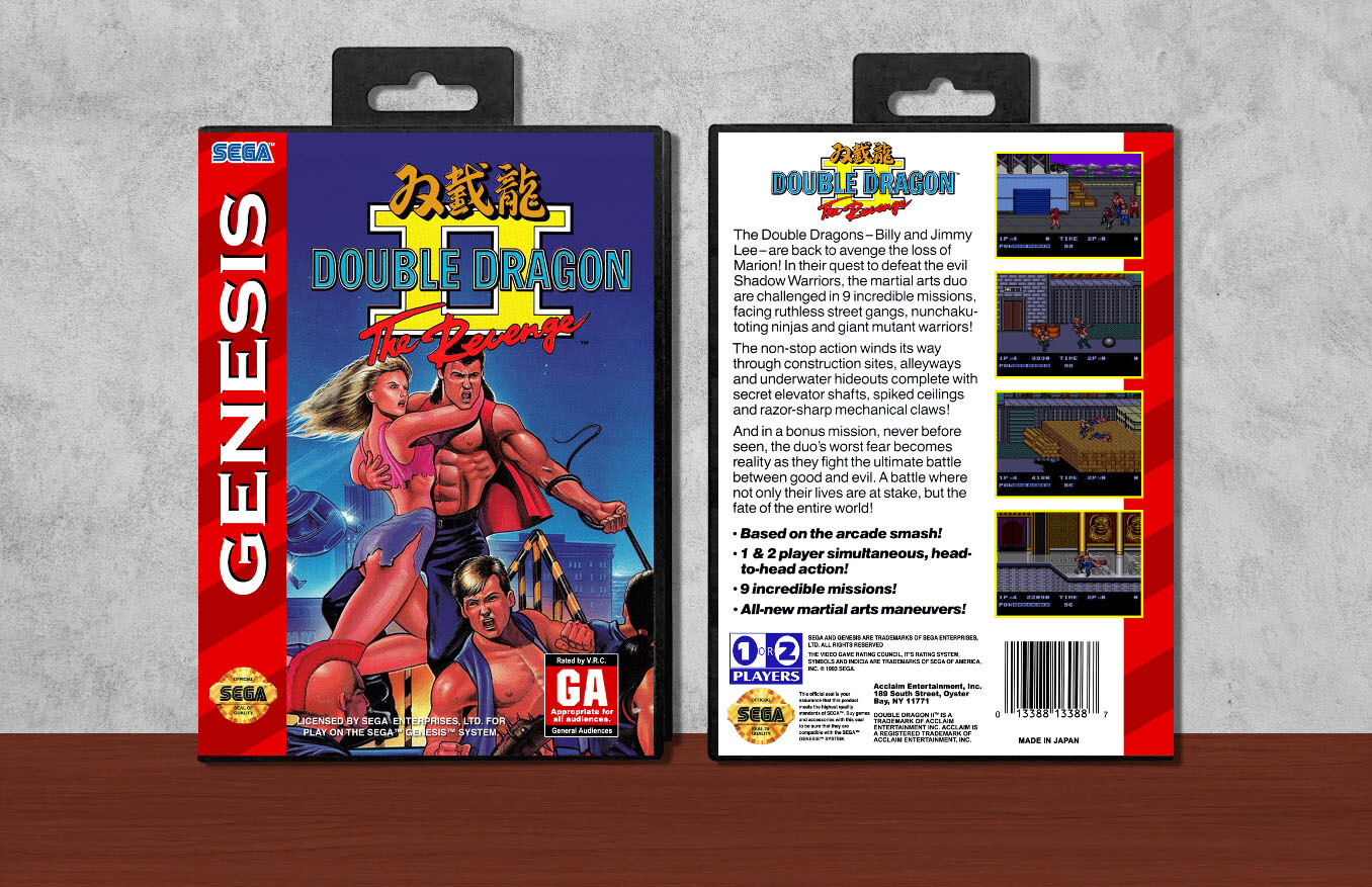 Double Dragon II: The Revenge, Case Color: Black