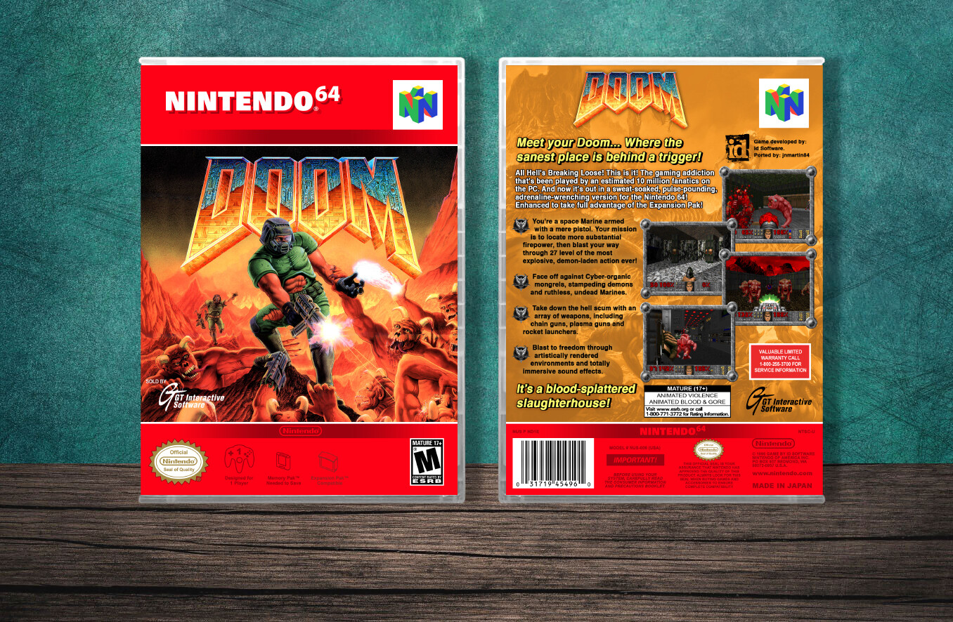 Doom (SNES Version), Case Color: CLEAR (Transparent)