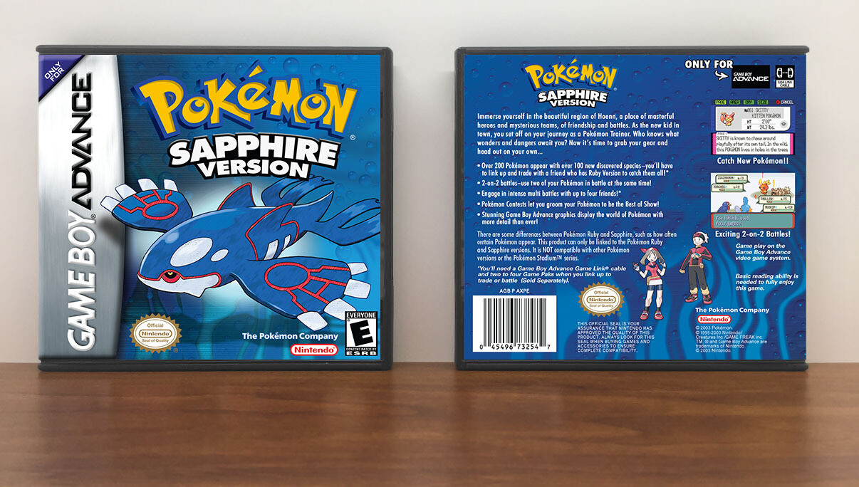 Pokemon Sapphire Version, Artwork Spine Color: Chrome