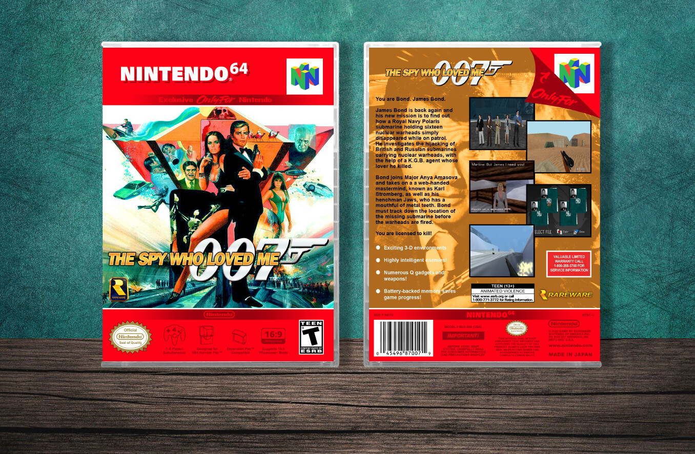 007 The Spy Who Loved Me N64 Video Game Case