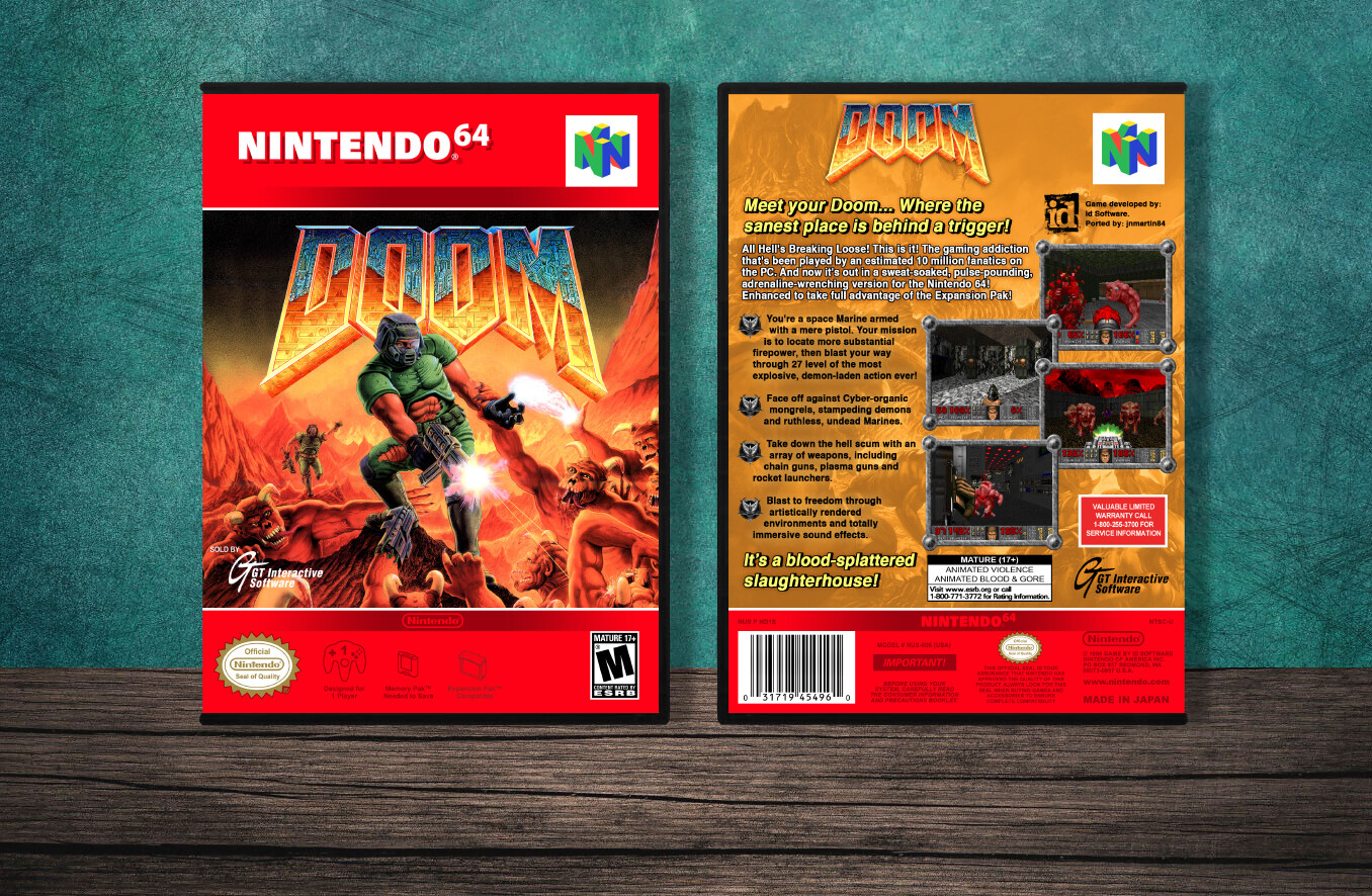 Doom (SNES Version), Case Color: DARK GREY (OEM DS CASE COLOR)