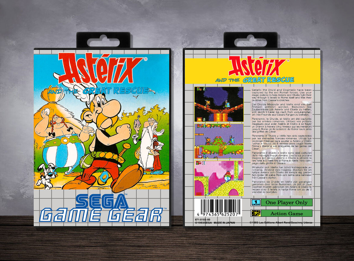 Asterix and the Great Rescue, Case Color: Black