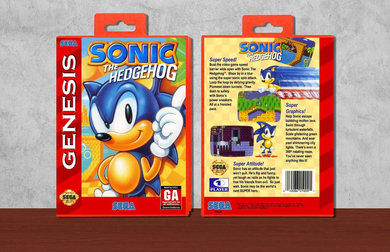 Sonic the Hedgehog, Case Color: Red