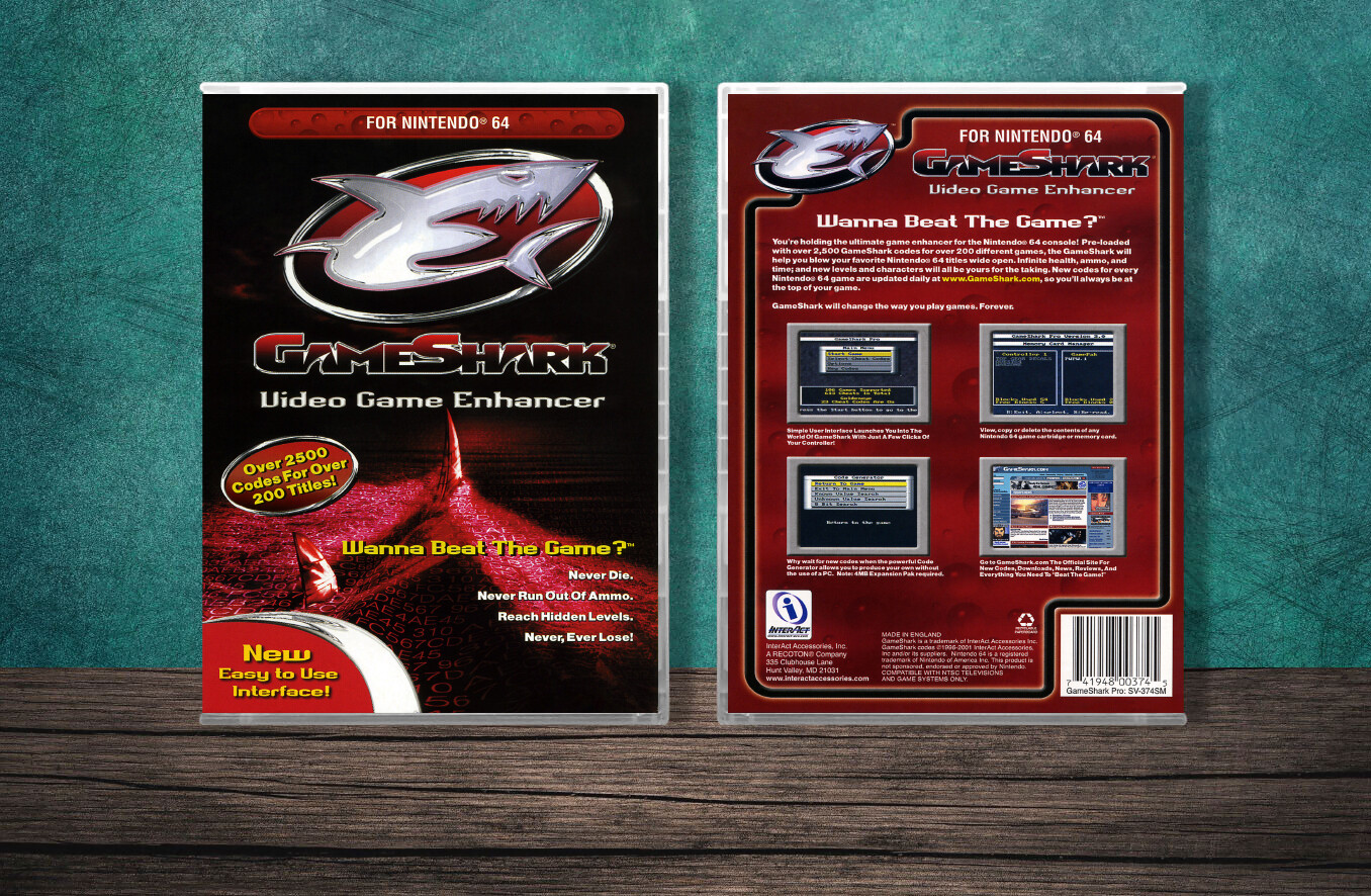 Gameshark Video Game Enhancer (2nd Variant), Case Color: CLEAR (Transparent)