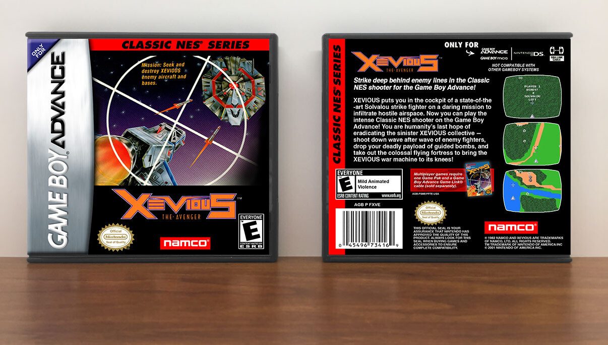 Classic NES Series: Xevious The Avenger, Artwork Spine Color: Chrome