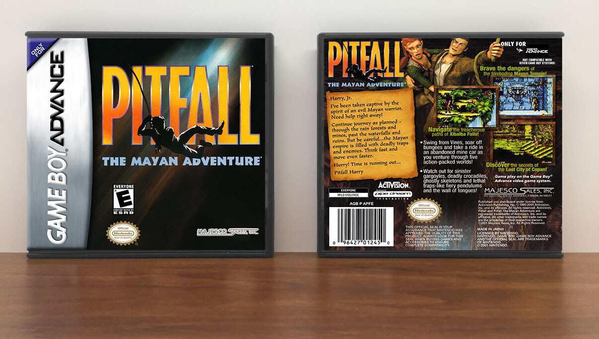 Pitfall: The Mayan Adventure, Artwork Spine Color: Chrome
