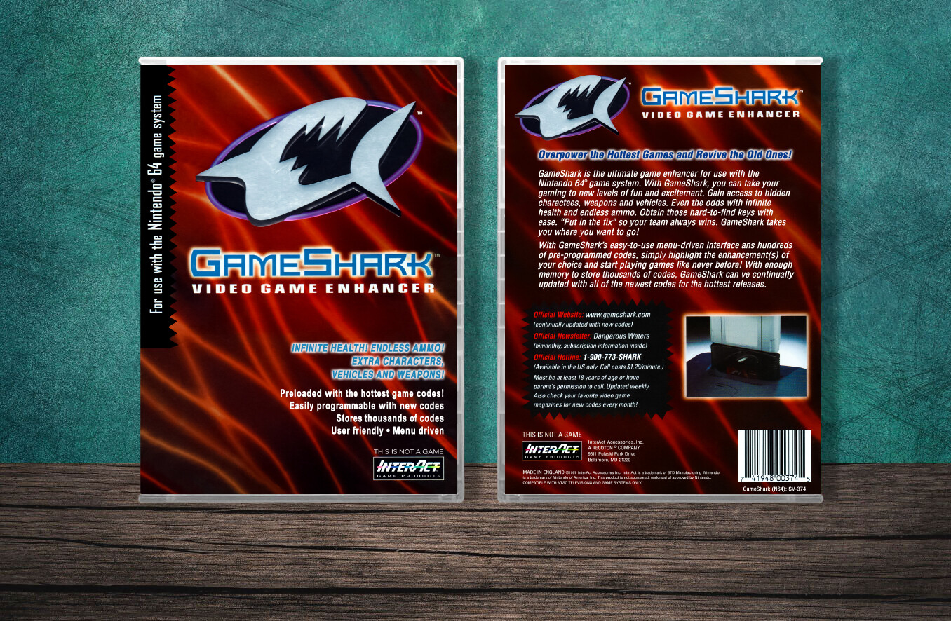 Gameshark Video Game Enhancer, Case Color: CLEAR (Transparent)