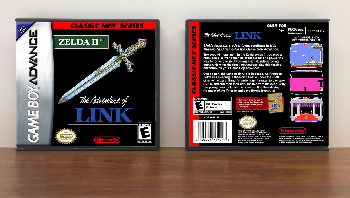 Classic NES Series: Zelda II: The Adventure of Link, Artwork Spine Color: Chrome