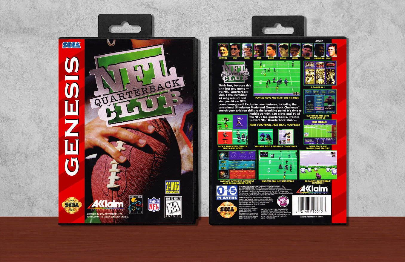 NFL Quarterback Club, Case Color: Black