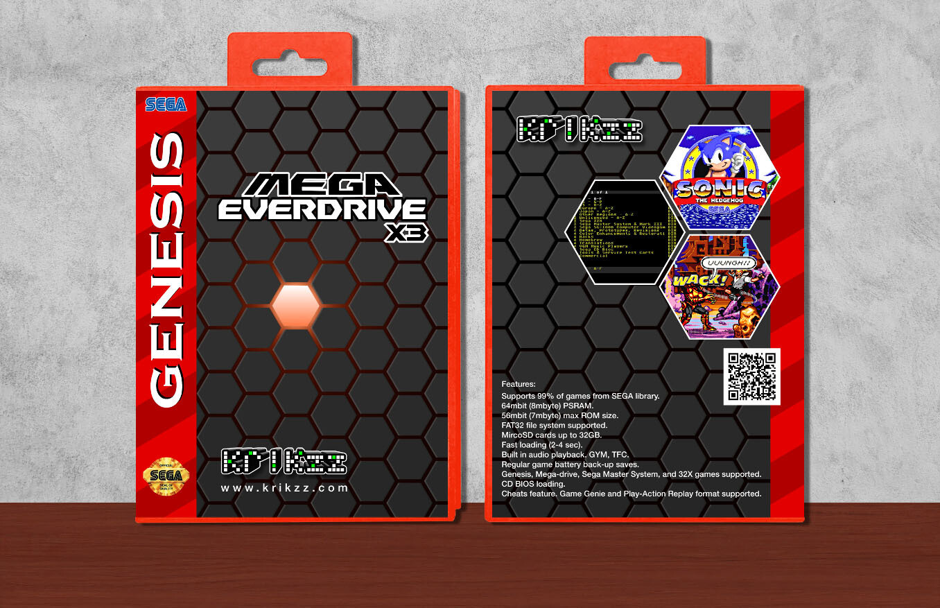 Mega Everdrive X3, Case Color: Red