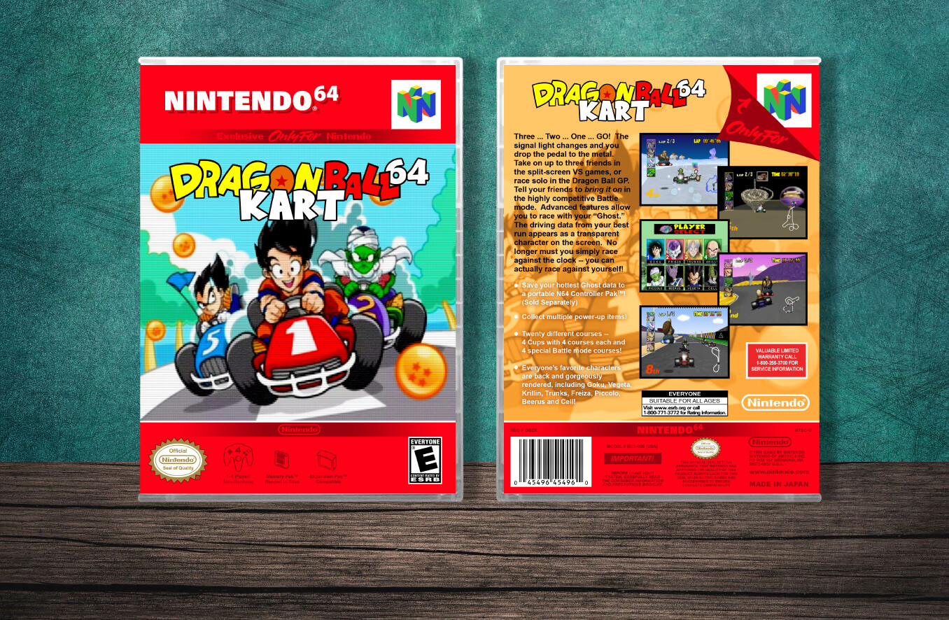 Dragon Ball Kart 64, Case Color: CLEAR (Transparent)