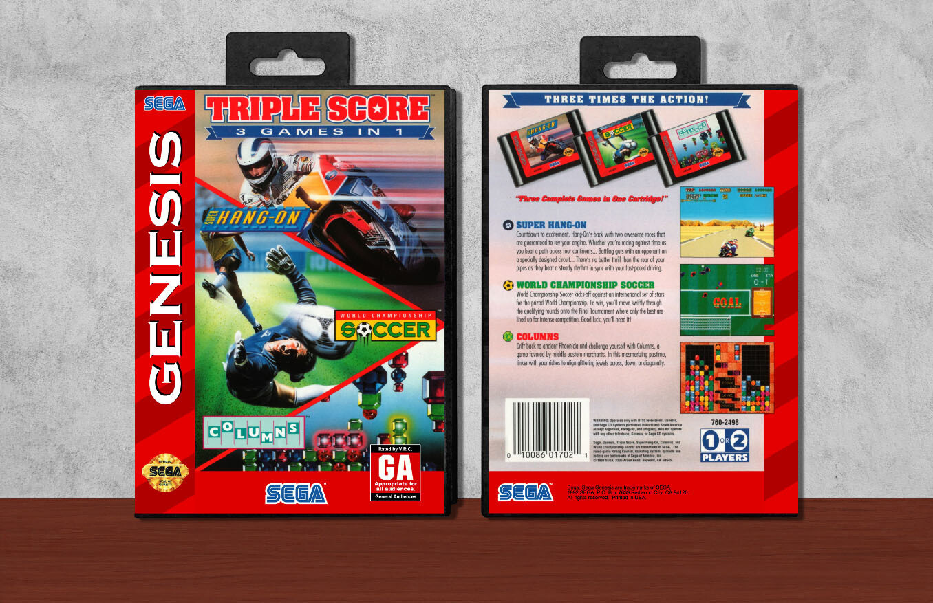 Triple Score: 3 Games In One, Case Color: Black