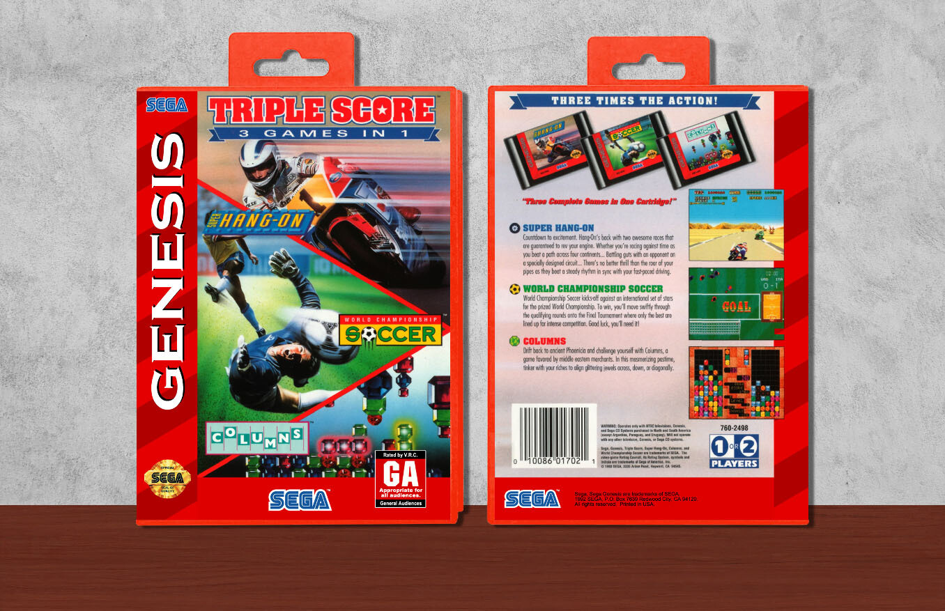 Triple Score: 3 Games In One, Case Color: Red