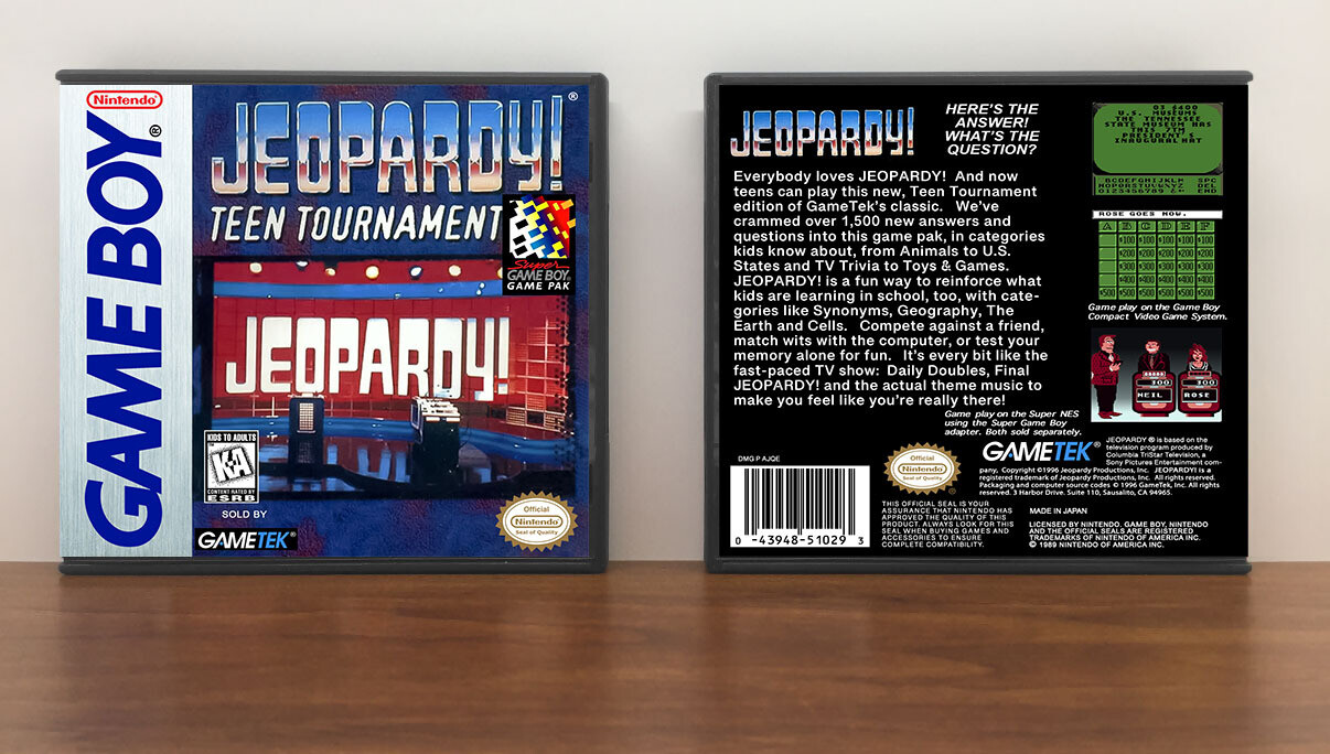 Jeopardy! Teen Tournament, Artwork Spine Color: Chrome