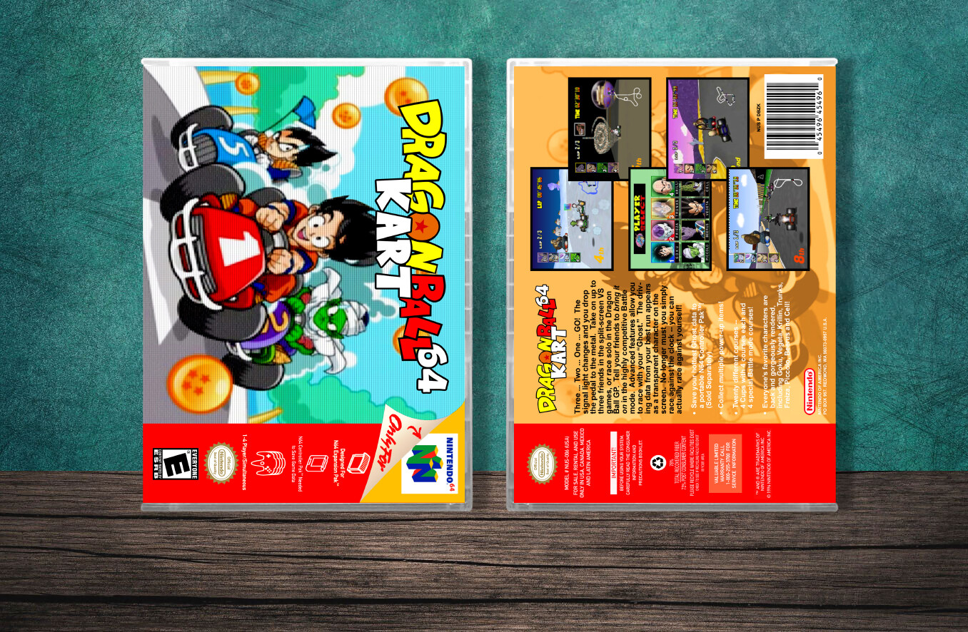 Dragon Ball Kart 64, Case Color: CLEAR (Transparent)