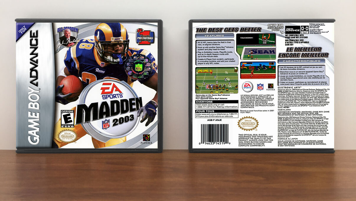 Madden 2003, Artwork Spine Color: Chrome