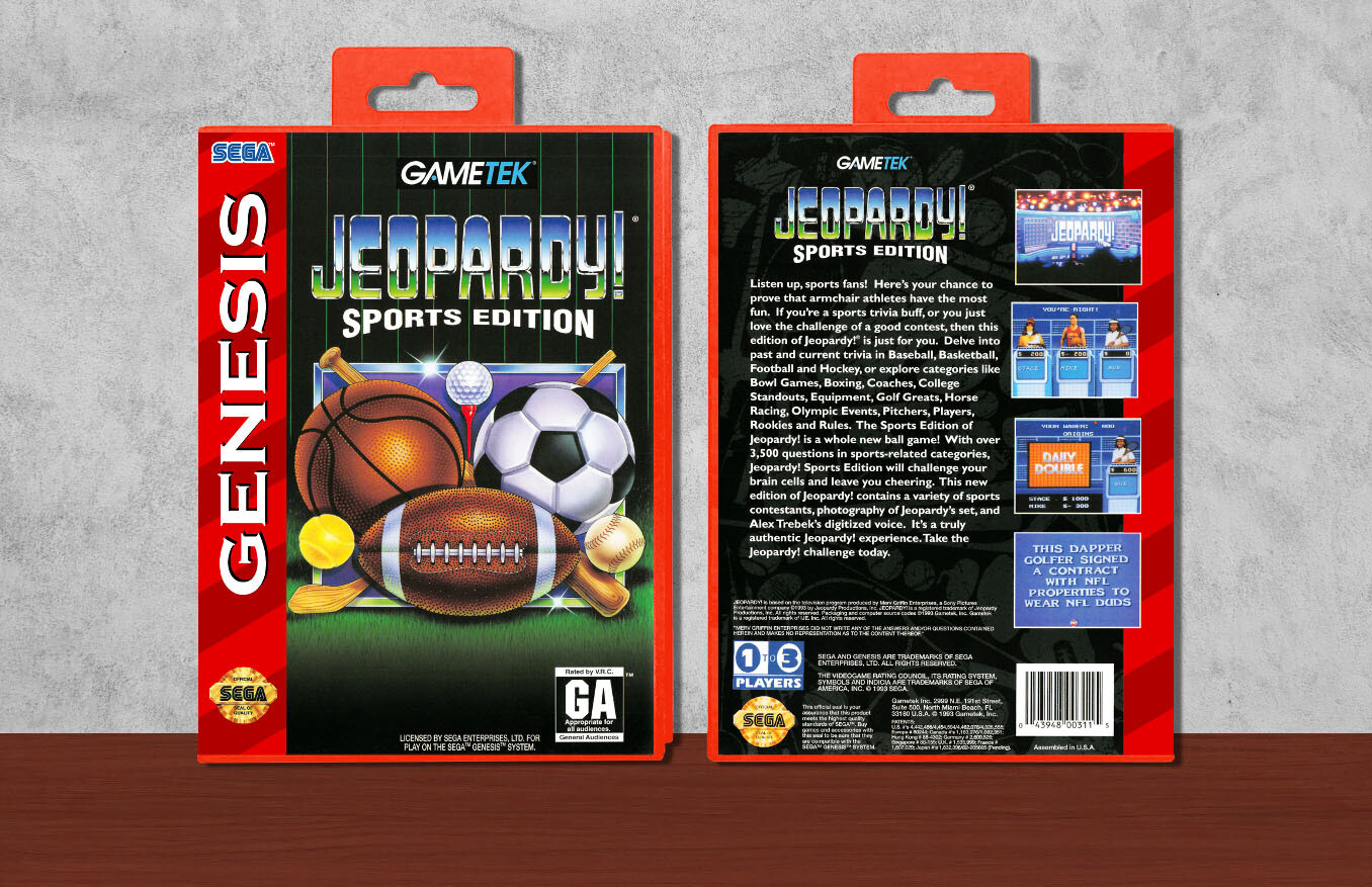 Jeopardy! Sports Edition, Case Color: Red