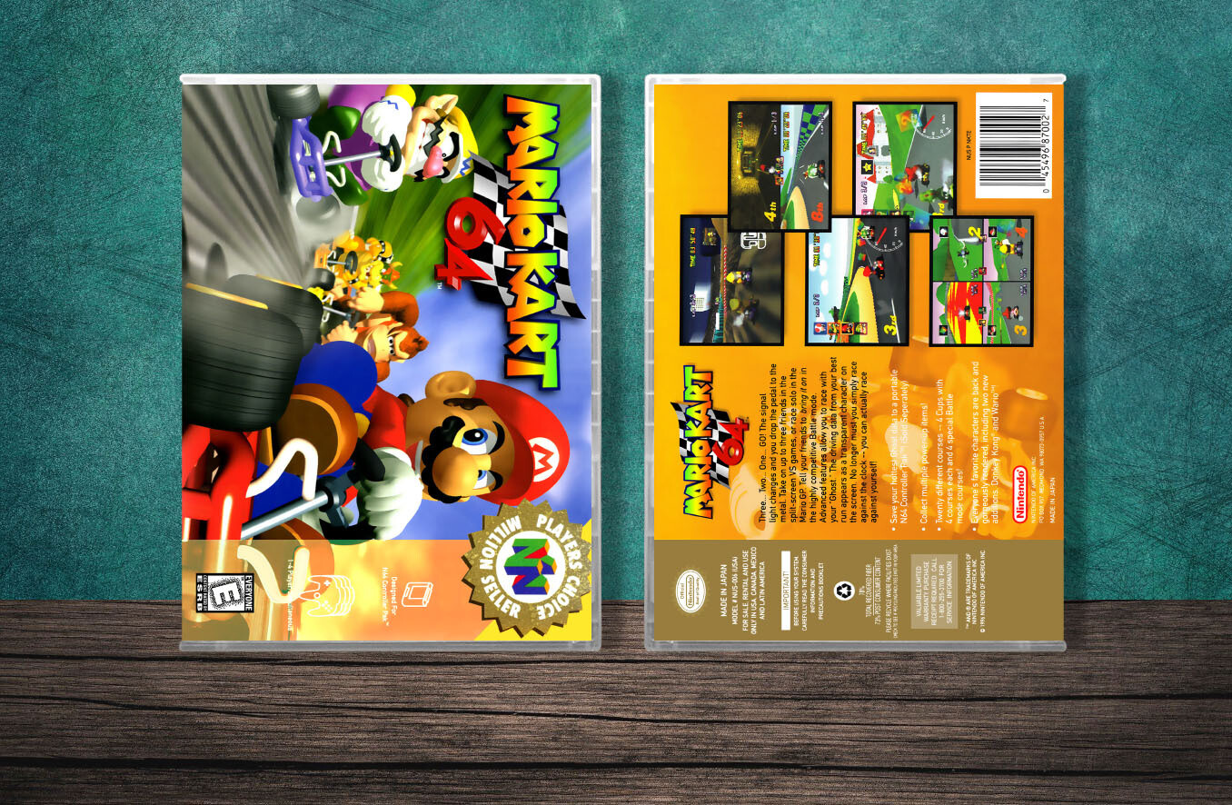 Mario Kart 64 (PC), Case Color: CLEAR (Transparent)