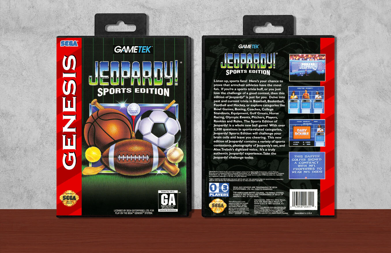 Jeopardy! Sports Edition, Case Color: Black