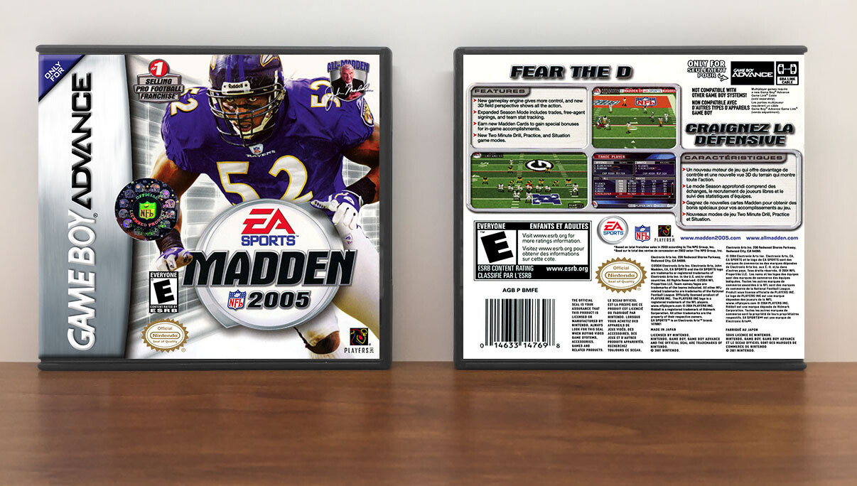 Madden 2005, Artwork Spine Color: Chrome