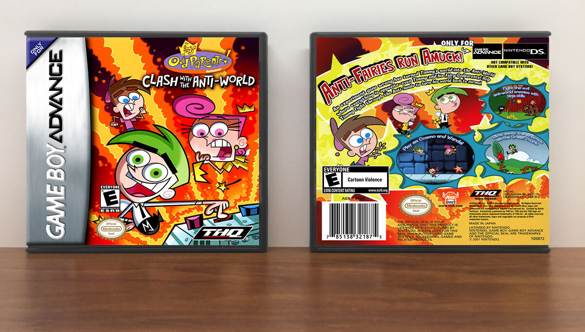 Fairly Odd Parents: Clash with the Anti-World, Artwork Spine Color: Chrome