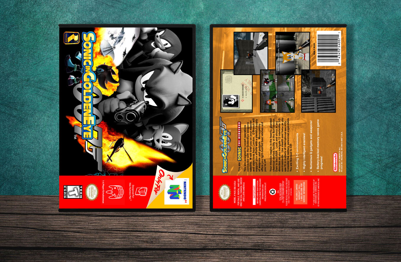 Sonic in Goldeneye 007, Case Color: DARK GREY (OEM DS CASE COLOR)