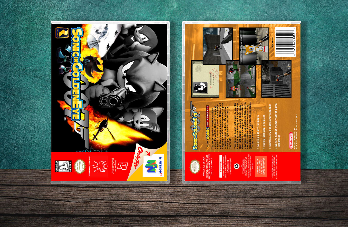 Sonic in Goldeneye 007, Case Color: CLEAR (Transparent)
