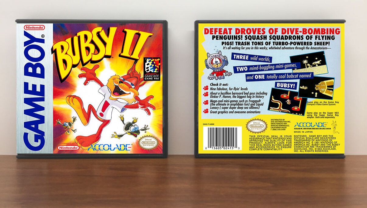 Bubsy II, Artwork Spine Color: Chrome