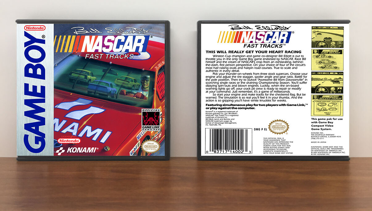 Bill Elliott&#39;s NASCAR Fast Tracks, Artwork Spine Color: Chrome