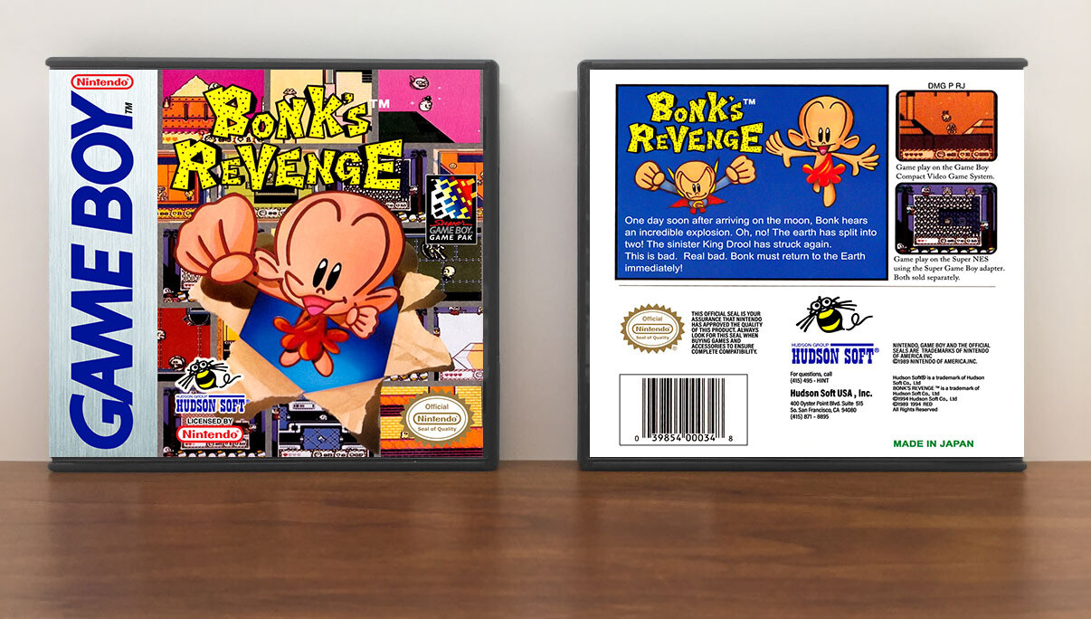 Bonk&#39;s Revenge (Hudson Soft), Artwork Spine Color: Chrome