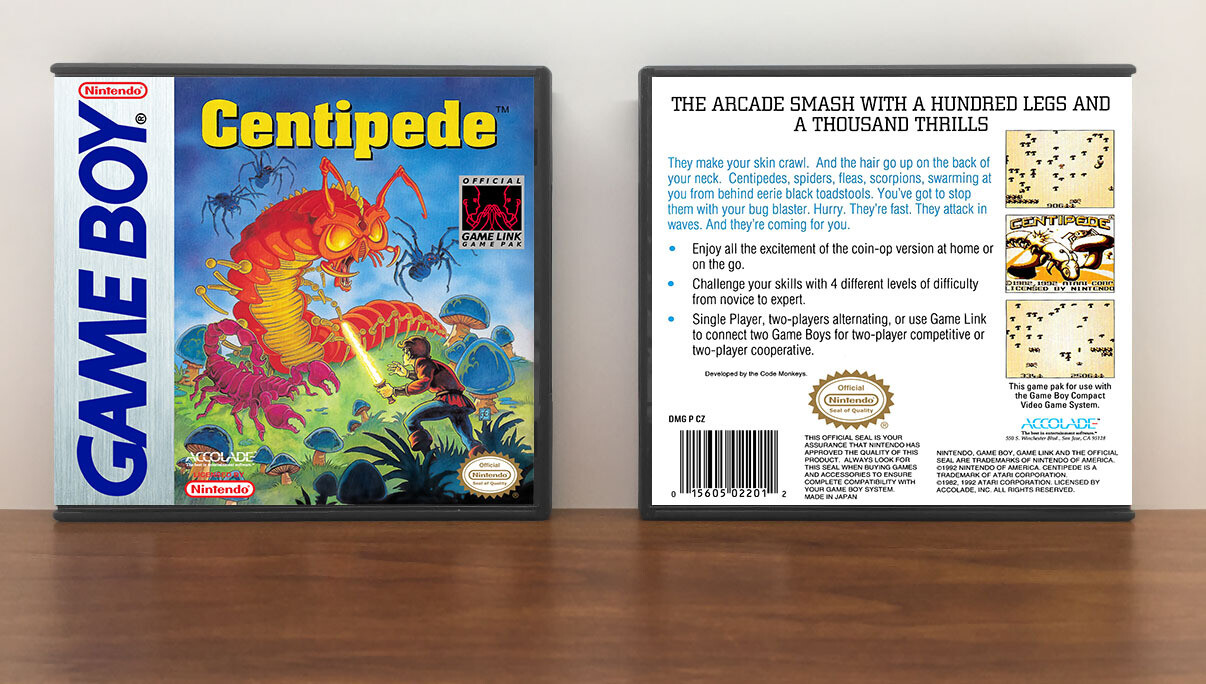 Centipede (Accolade), Artwork Spine Color: Chrome