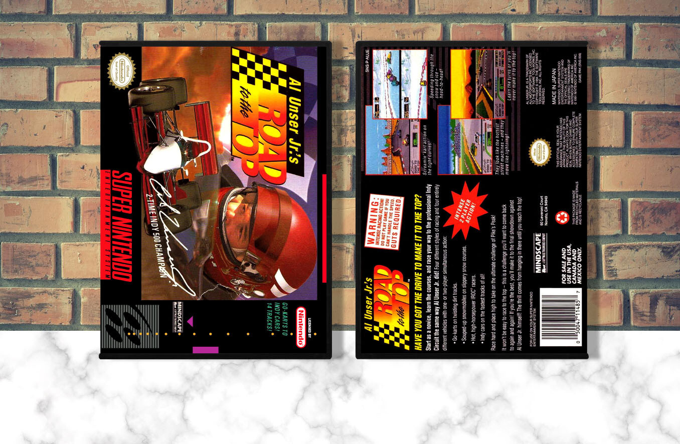 Al Unser Jr.'s Road to the Top SNES Video Game Case