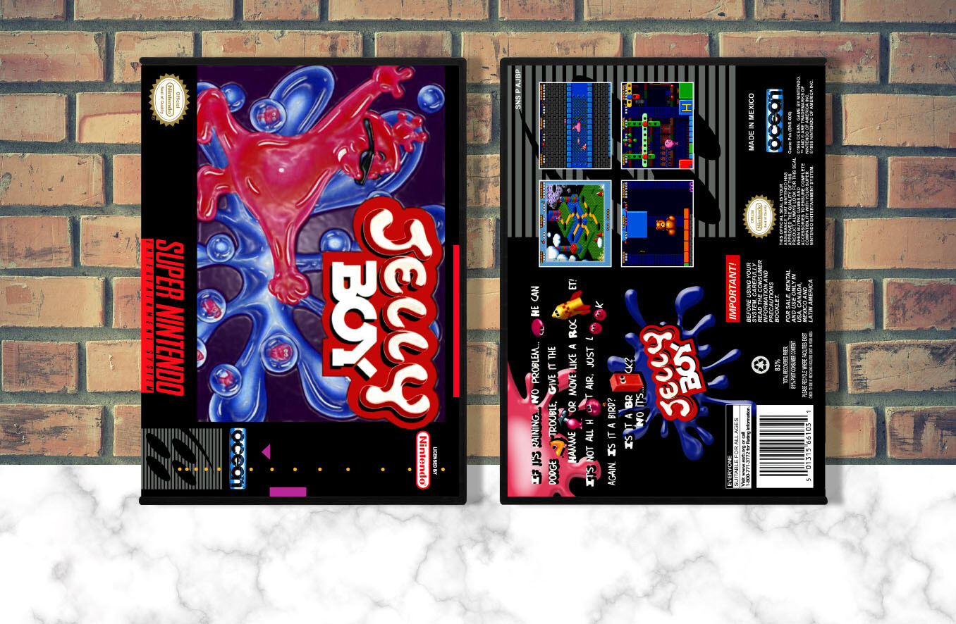 Jelly Boy SNES Video Game Case