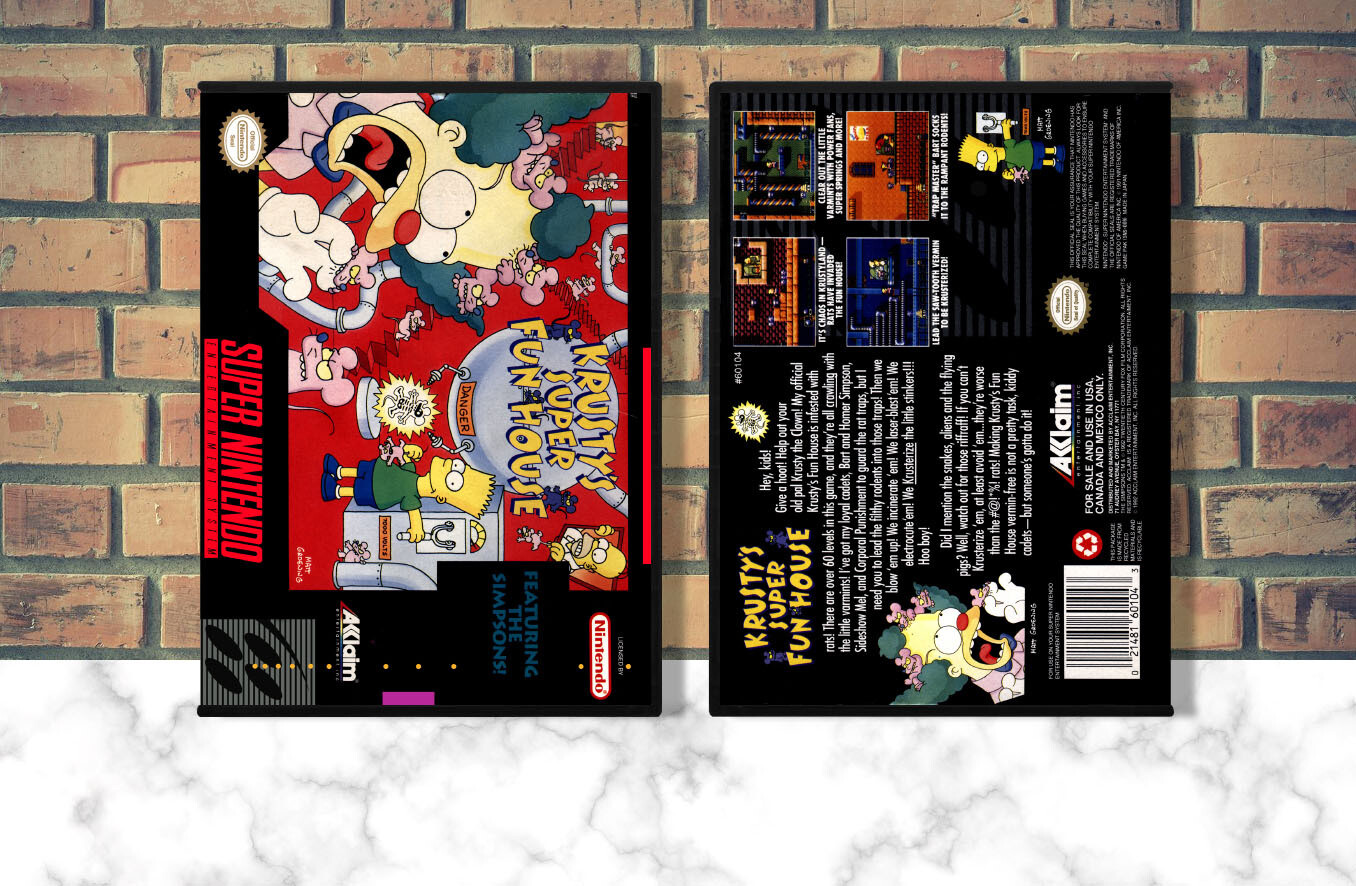 Krusty&#39;s Super Fun House, Case Color: DARK GREY (OEM DS CASE COLOR)