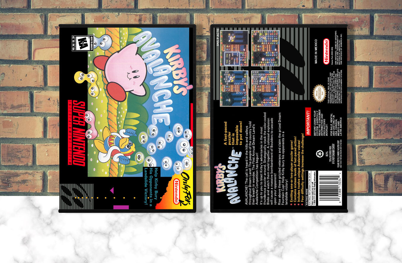 Kirby&#39;s Avalanche, Case Color: DARK GREY (OEM DS CASE COLOR)