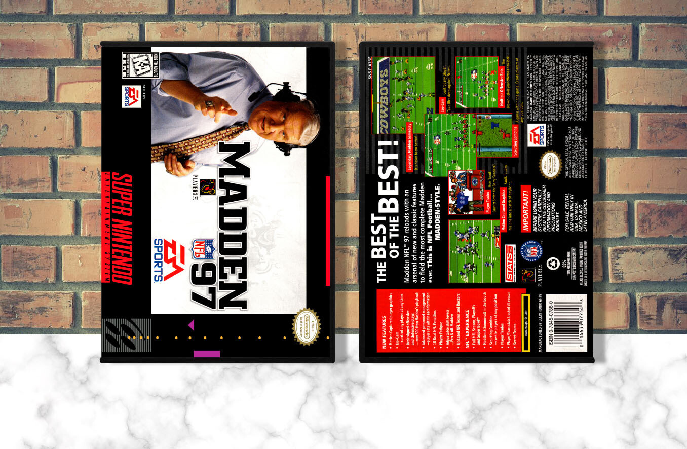 Madden NFL &#39;97, Case Color: DARK GREY (OEM DS CASE COLOR)