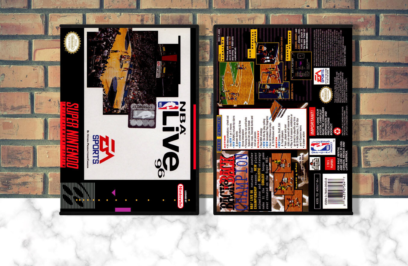 NBA Live &#39;96, Case Color: DARK GREY (OEM DS CASE COLOR)