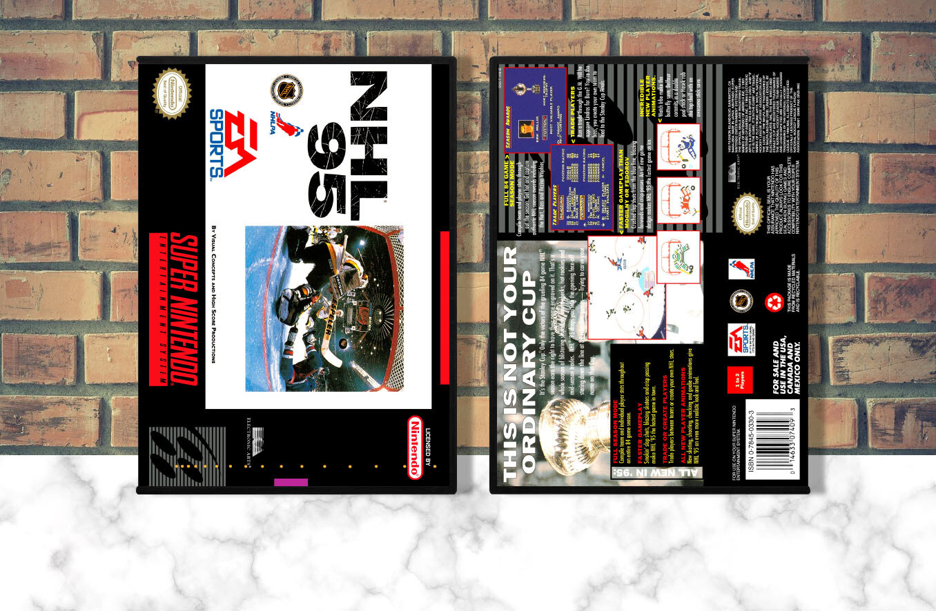 NHL &#39;95, Case Color: DARK GREY (OEM DS CASE COLOR)