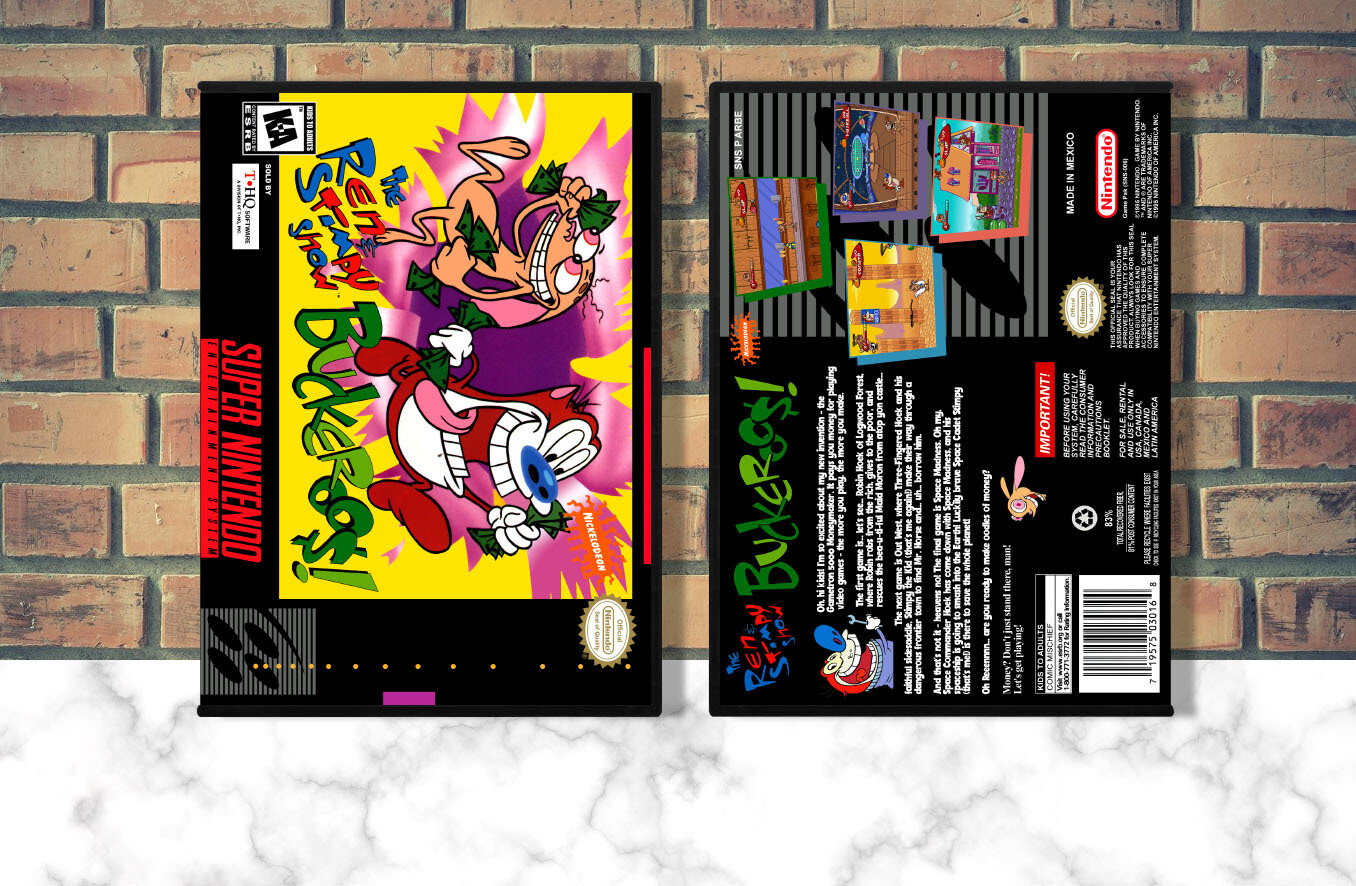 Ren &amp; Stimpy Show, The: Buckaroo$, Case Color: DARK GREY (OEM DS CASE COLOR)