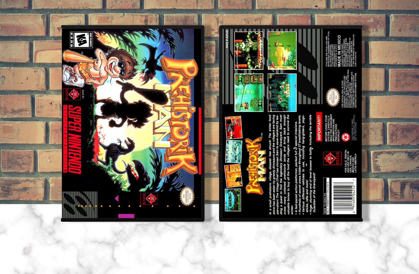 Prehistorik Man, Case Color: DARK GREY (OEM DS CASE COLOR)