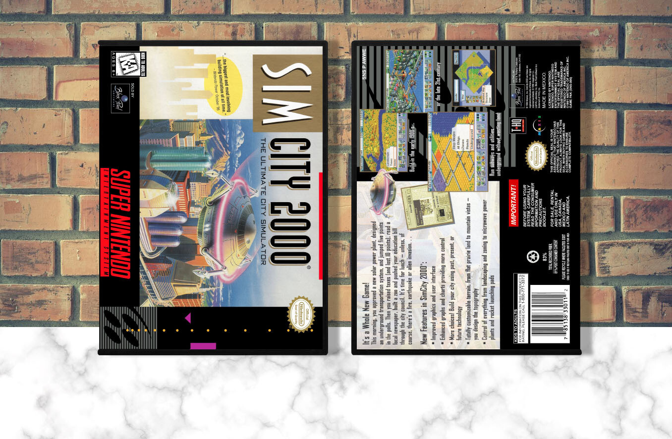 SimCity 2000, Case Color: DARK GREY (OEM DS CASE COLOR)