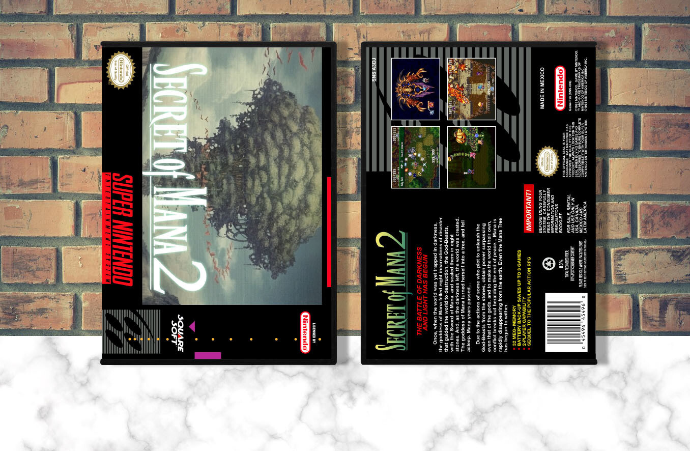 Secret of Mana 2, Case Color: DARK GREY (OEM DS CASE COLOR)