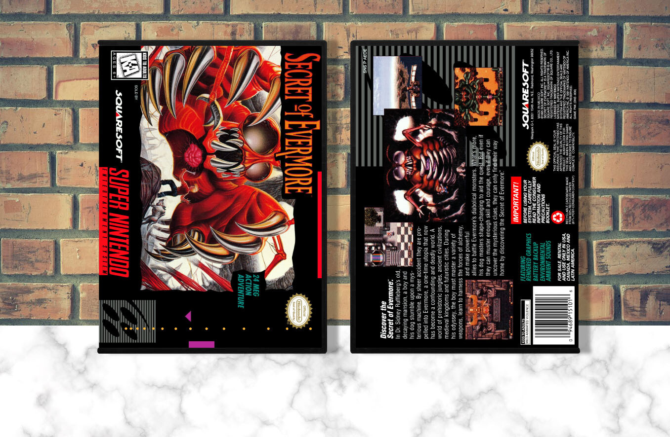 Secret of Evermore, Case Color: DARK GREY (OEM DS CASE COLOR)