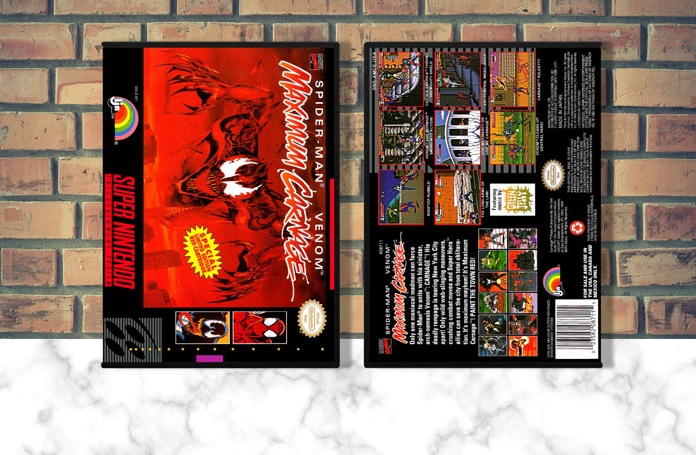 Spider-Man and Venom: Maximum Carnage, Case Color: DARK GREY (OEM DS CASE COLOR)