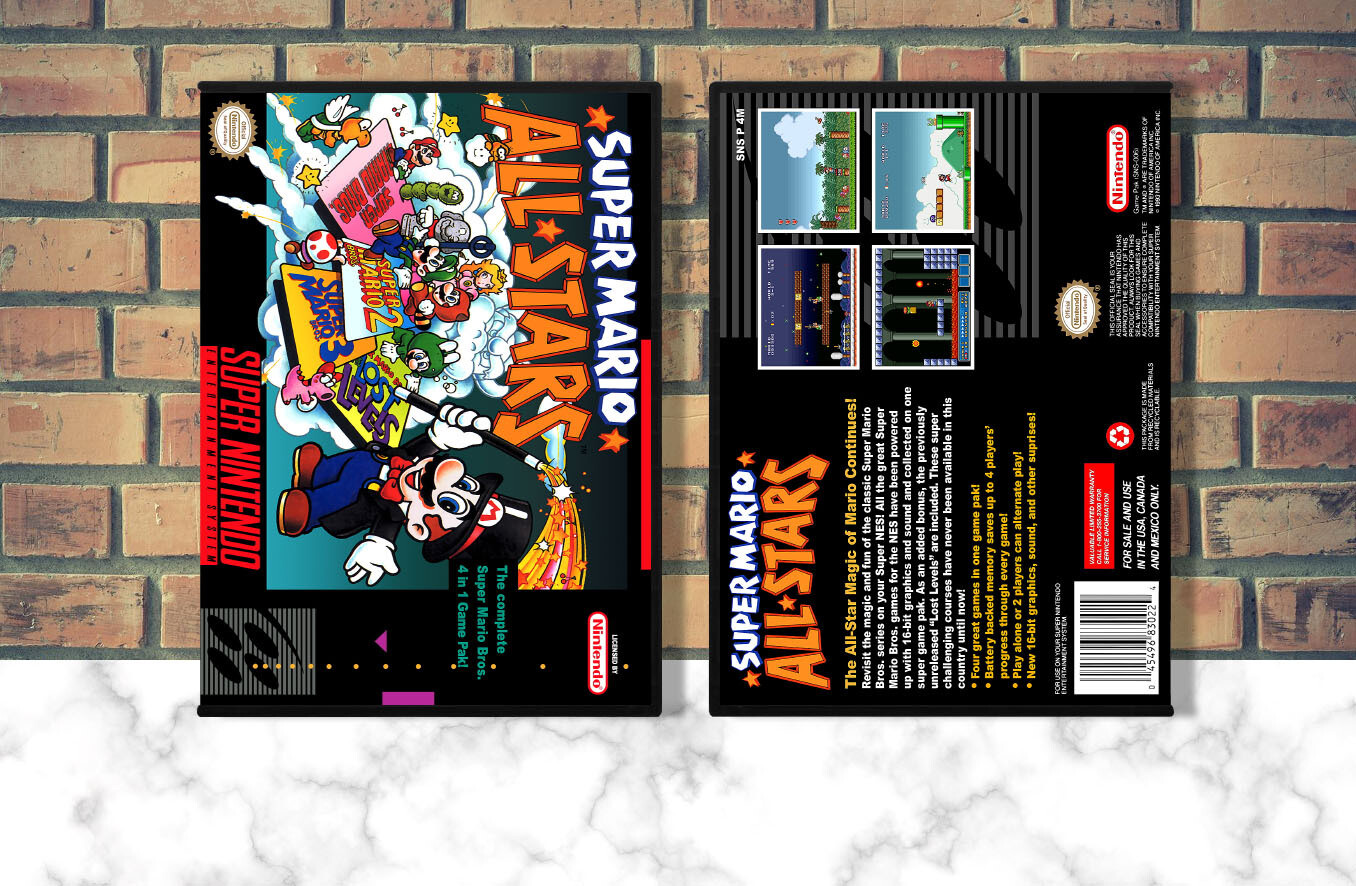 Super Mario All-Stars, Case Color: DARK GREY (OEM DS CASE COLOR)