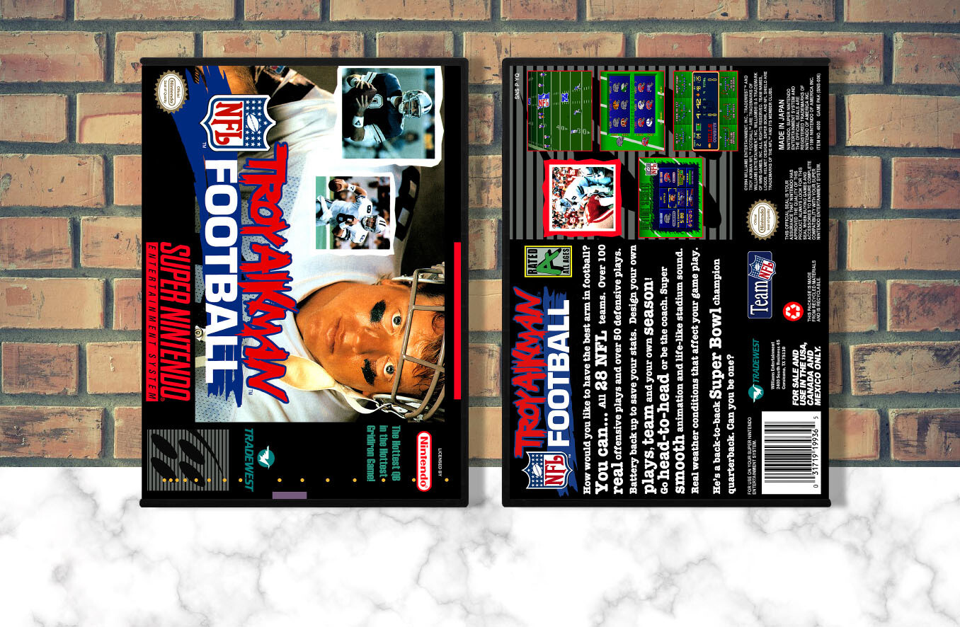 Troy Aikman NFL Football, Case Color: DARK GREY (OEM DS CASE COLOR)