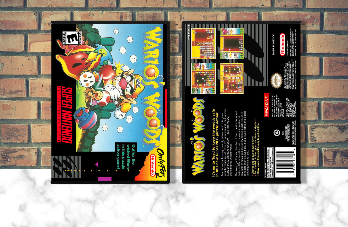 Wario&#39;s Woods, Case Color: DARK GREY (OEM DS CASE COLOR)