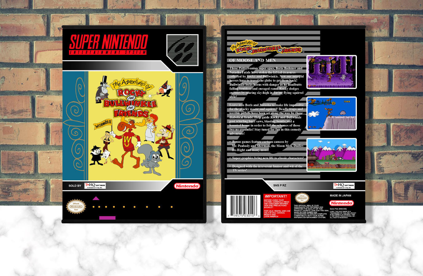 Adventures of Rocky &amp; Bullwinkle and Friends, The, Case Color: DARK GREY (OEM DS CASE COLOR)