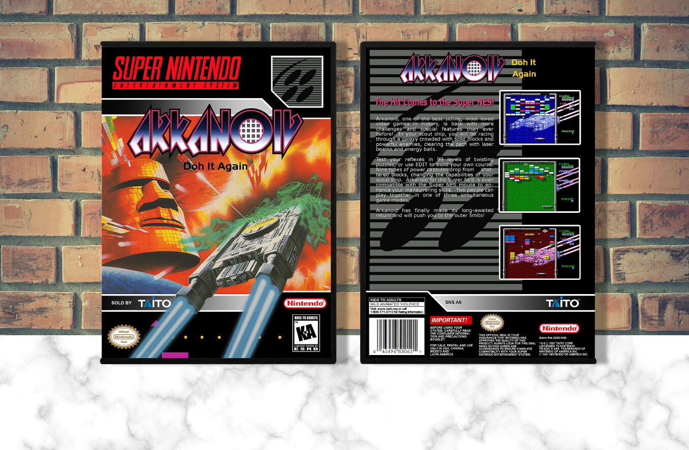 Arkanoid: Doh it Again, Case Color: DARK GREY (OEM DS CASE COLOR)