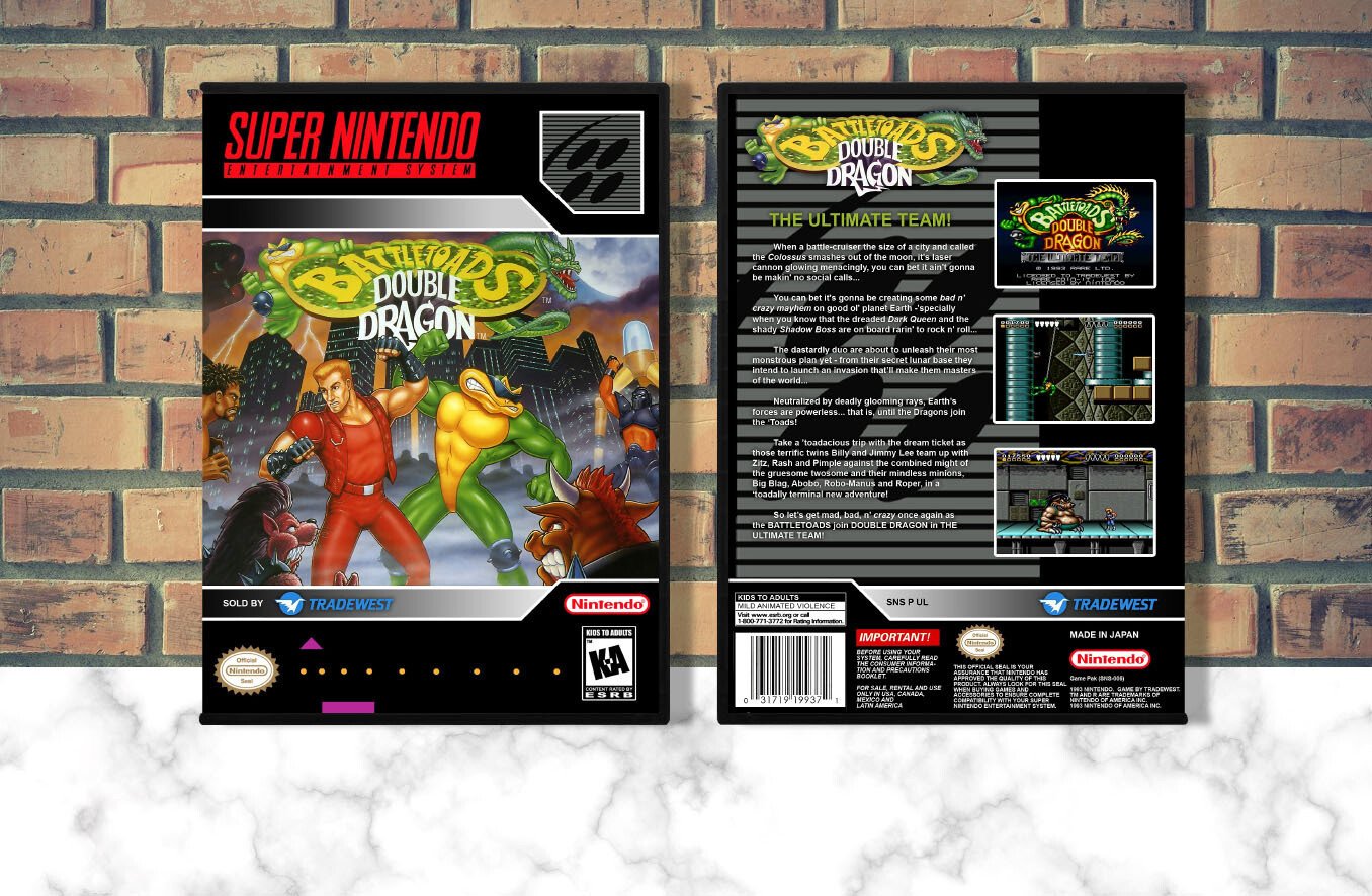 Battletoads &amp; Double Dragon, Case Color: DARK GREY (OEM DS CASE COLOR)